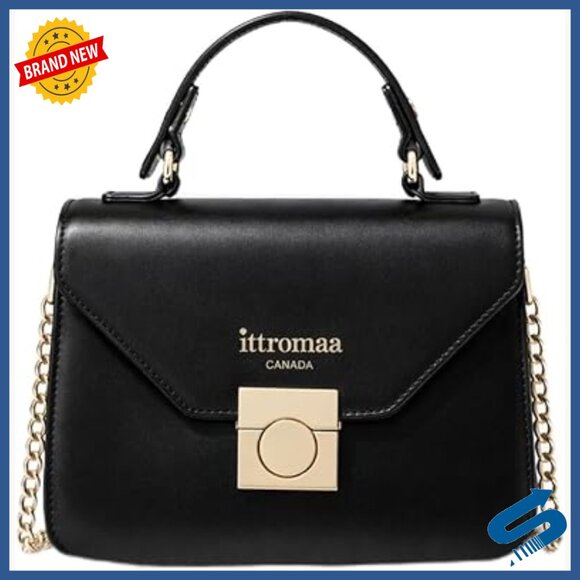 Handbags - Vegan Leather Satchel Crossbody Bag with Adjustable Strap